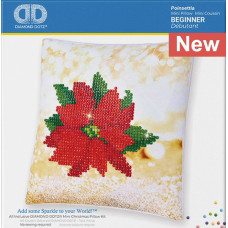 Diamond Dotz® Mini Cushion Cover Kit - Poinsettia Diamond Dotz® Mini Cushion Cover Kit - Poinsettia