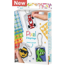 Pixel Hobby 3 Piece Keyring Kit - Cool