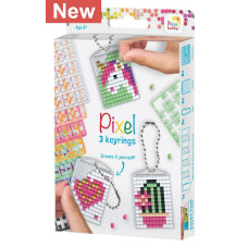 Pixel Hobby 3 Piece Keyring Kit - Cute
