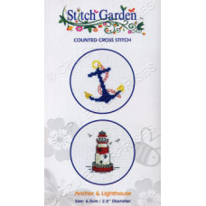 Stitch Garden Counted Cross Stitch Kit - Anchor and Lighthouse Stitch Garden Counted Cross Stitch Kit - Anchor and Lighthouse