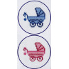 Stitch Garden Counted Cross Stitch Kit - Baby Boy's and Girl's Pram