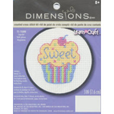 Dimensions Learn a Craft Cross Stitch Hoop Kit - Counted Cross Stitch Cup Cake Dimensions Learn a Craft Cross Stitch Hoop Kit - Counted Cross Stitch Cup Cake