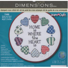 Dimensions Learn a Craft Cross Stitch Hoop Kit - Printed Cross Stitch Home and Heart Dimensions Learn a Craft Cross Stitch Hoop Kit - Printed Cross Stitch Home and Heart