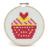 Felt Cross Stitch Hoop Kit - Cup Cake Felt Cross Stitch Hoop Kit - Cup Cake