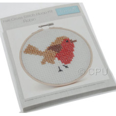 Felt Cross Stitch Hoop Kit - Robin Felt Cross Stitch Hoop Kit - Robin