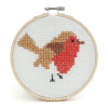 Felt Cross Stitch Hoop Kit - Robin Felt Cross Stitch Hoop Kit - Robin