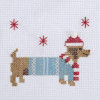 Stitch your Own Mini Cross Stitch Kit - Festive Dachshund Stitch your Own Mini Cross Stitch Kit - Festive Dachshund