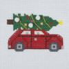 Stitch your Own Mini Cross Stitch Kit - Christmas Tree Car Stitch your Own Mini Cross Stitch Kit - Christmas Tree Car