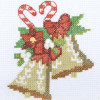 Stitch your Own Mini Cross Stitch Kit - Bells with Foliage Stitch your Own Mini Cross Stitch Kit - Bells with Foliage