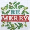 Stitch your Own Mini Cross Stitch Kit - Be Merry Wreath Stitch your Own Mini Cross Stitch Kit - Be Merry Wreath