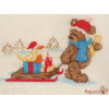 Popcorn Counted Cross Stitch Kit - Popcorn Bringing Pressies